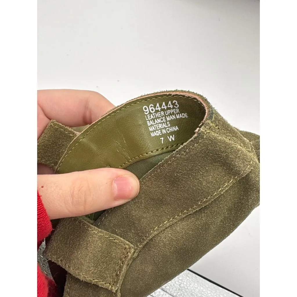 Twiggy London Womens Suede Leather Upper Studded Boots Size 7 Olive Green - Image 5