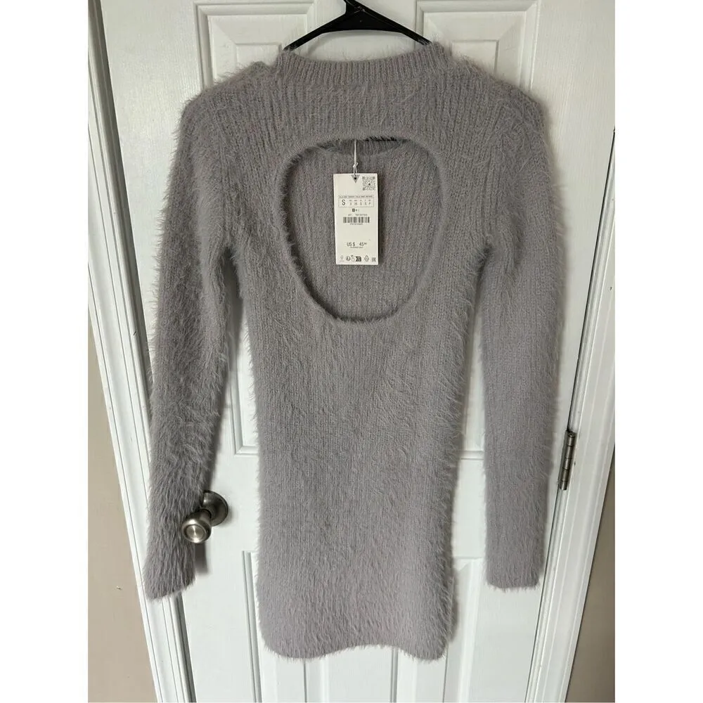 Zara sweater dress fuzzy purple - Image 2