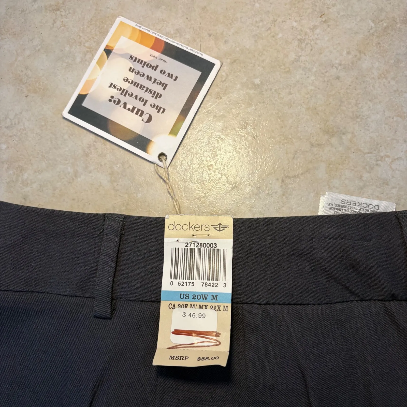 New Dockers Ultra Stretch Trousers Pants Gray Womens 20W M READ - Image 9