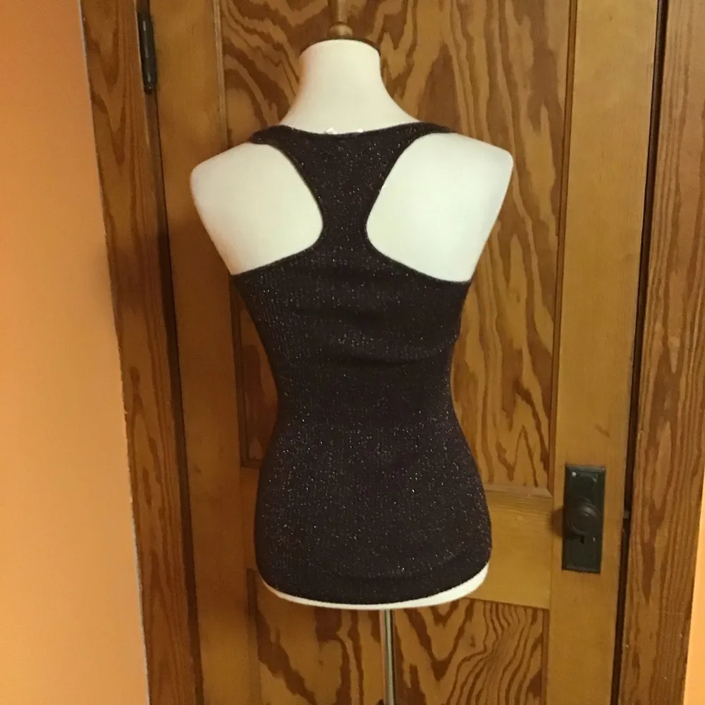 Derek Heart Bronze Sparkly Racerback Tank Top - Image 8