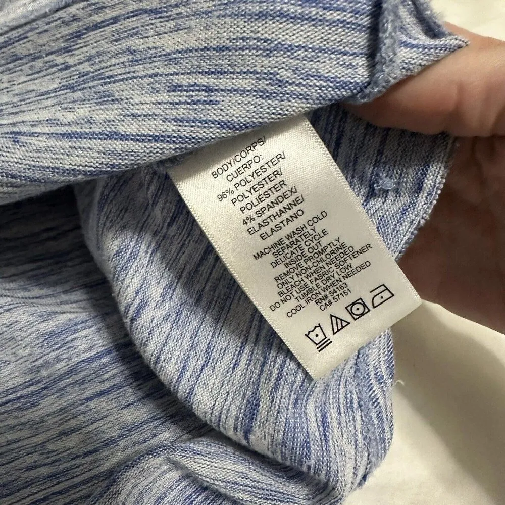 Marc New York by Andrew Marc Performance Classic Heathered Blue Hoodie Sz S - Image 10