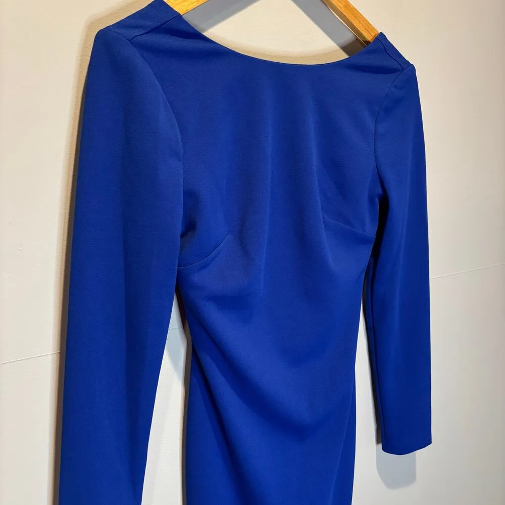 Dress the Population Emery Long Puffed Shoulder Sleeve High Neck Sheath Dress XS - Image 5