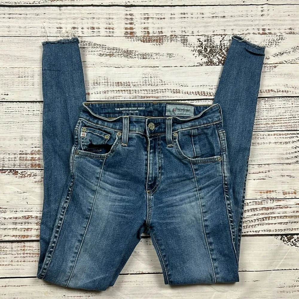 AG Adriano goldschmied Farrah high rise skinny ankle jeans size 24 - Image 3
