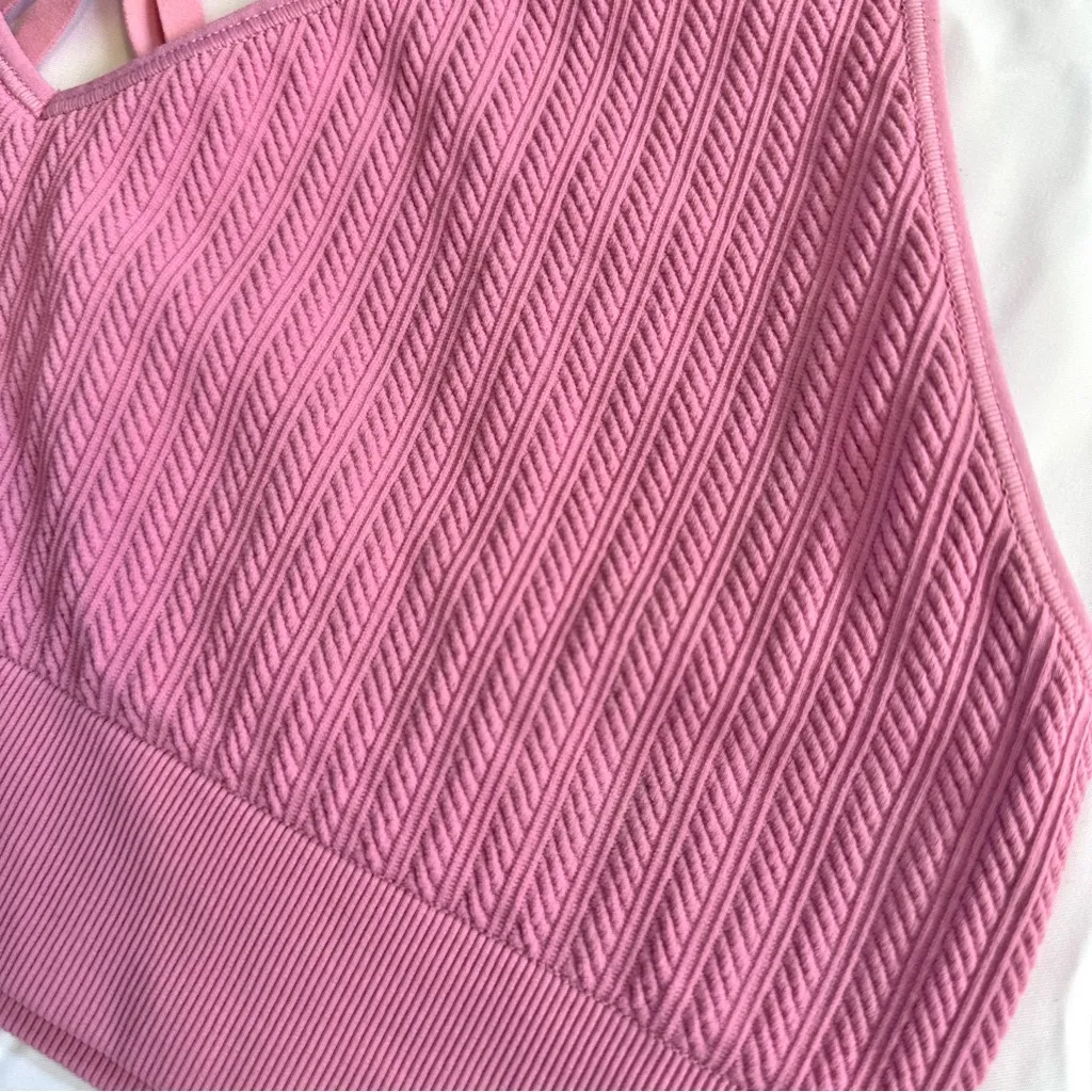 PINK Seamless Cable Plunge Sports Bra Sz XXL - Image 3