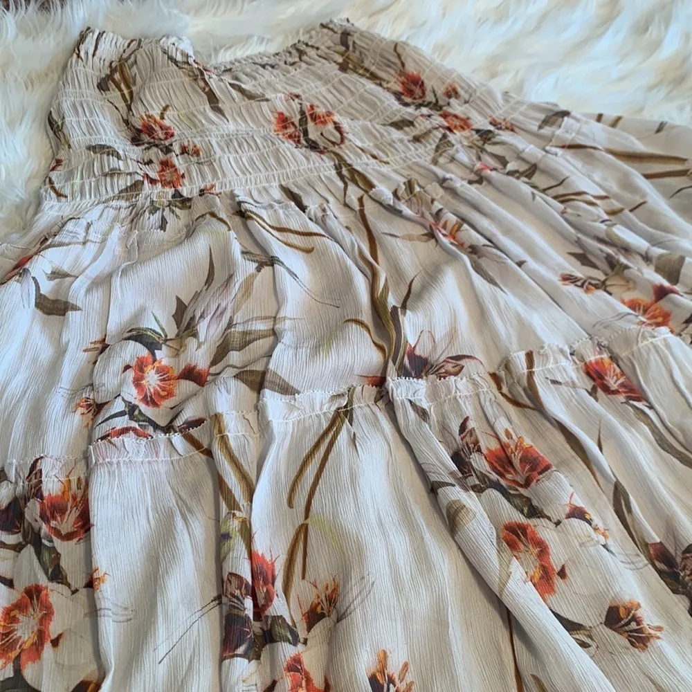 AllSaints Ellie Dorada Floral 2-In-1 Skirt Dress in Ecru White  Size 6 - Image 13