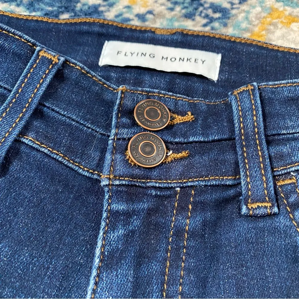 Flying Monkey Distressed High Rise Skinny Jeans - Image 4