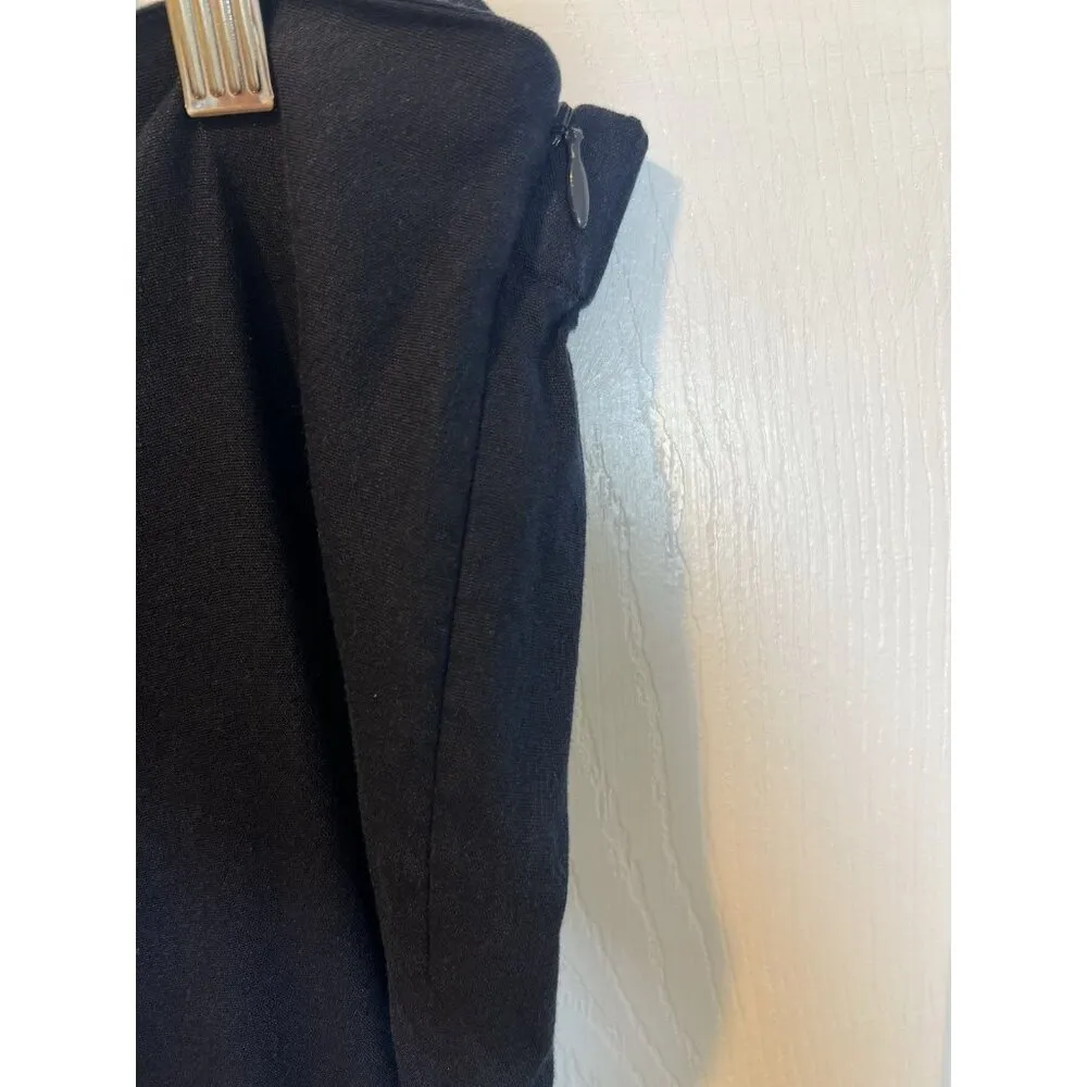 J. Jill Pants XL Tall Navy Stretch Linen Slim Leg Crop Side Zip Button Blue Size undefined - Image 3