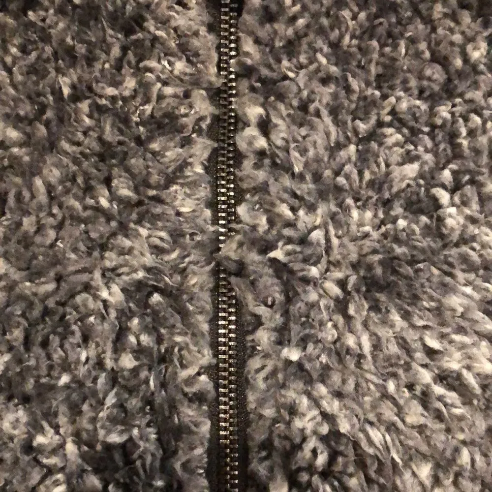 SANTA FE APPAREL Womens Black Full Zip 3/4 Length Hooded Sherpa Teddy Jacket XXL - Image 10