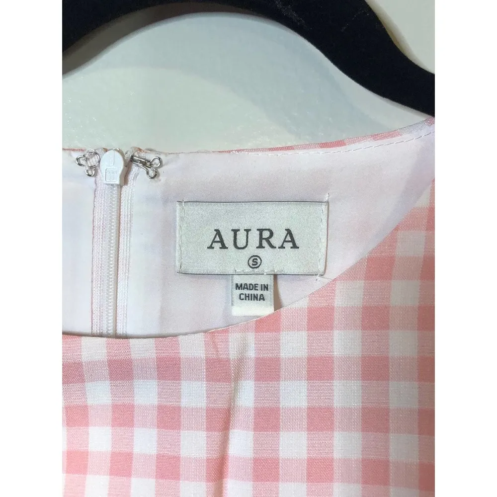 Pink Gingham Lace Girly Feminine Cottagecore Preppy Dress - Image 90