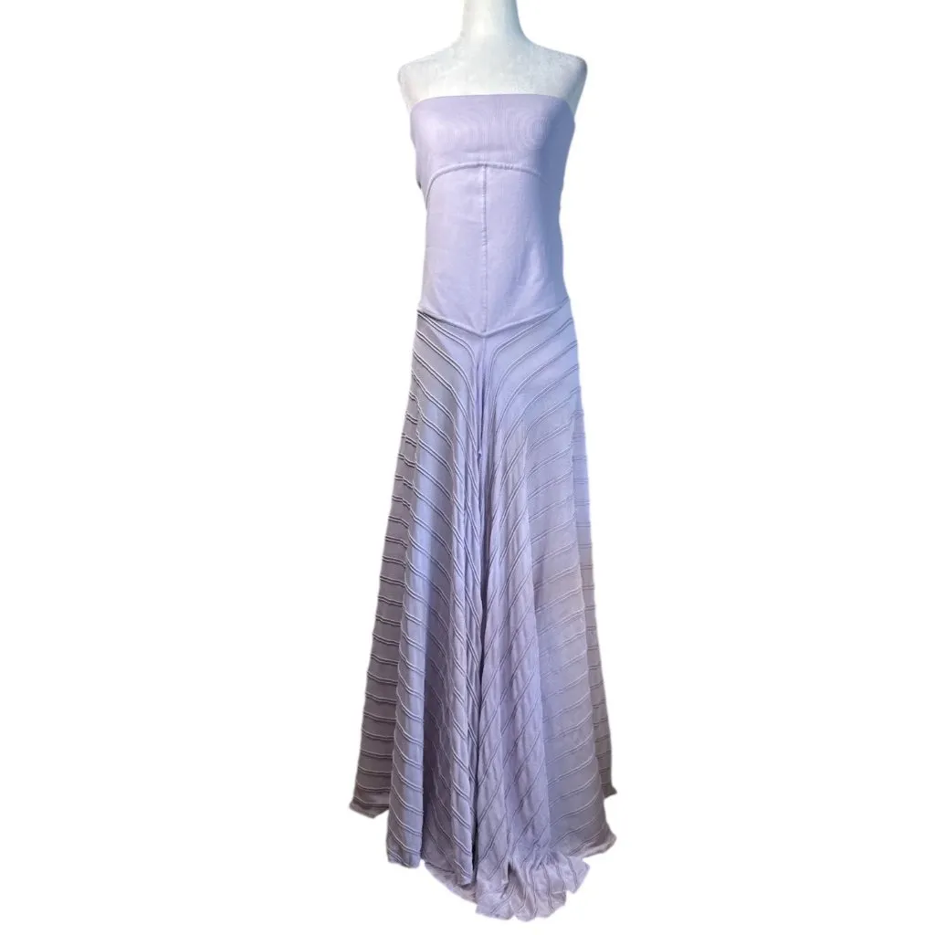 Helsa June Knit Bodysuit Dress in Lavender X-Large New Womens Maxi Gown - Image 4