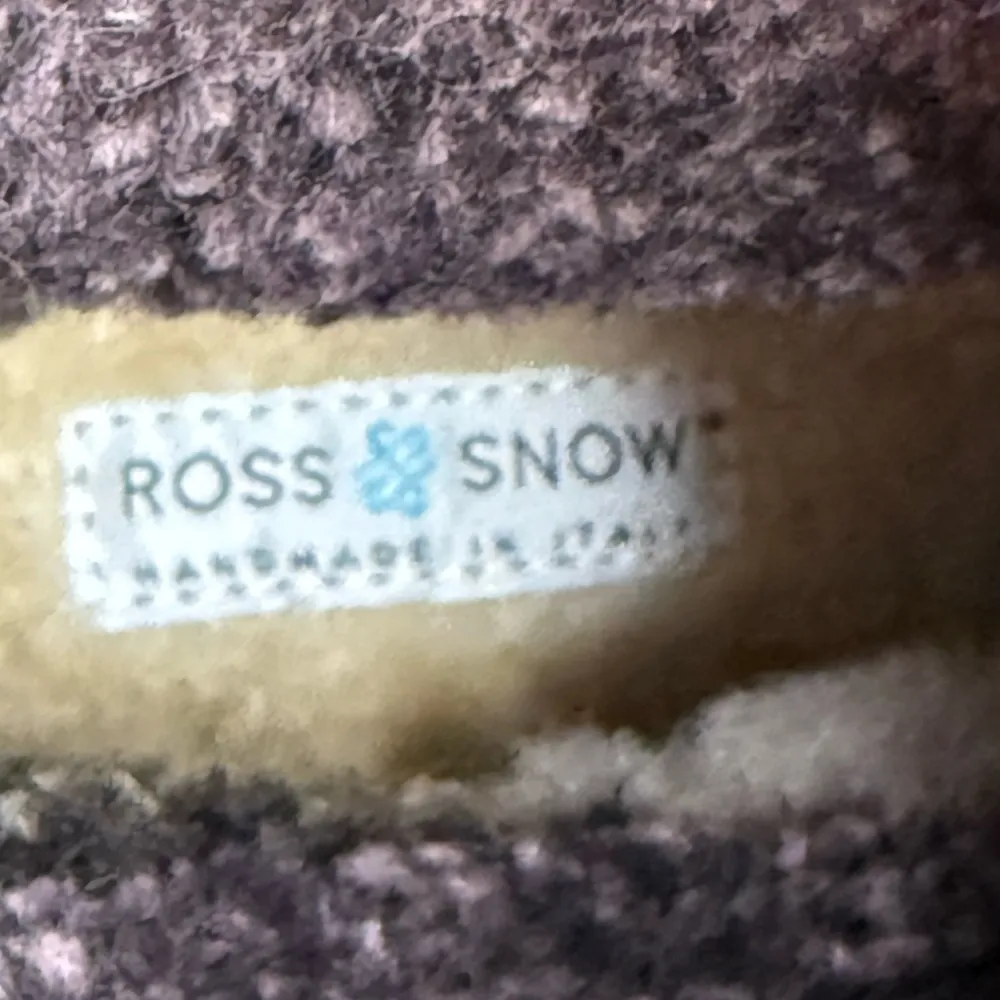 Ross & Snow Emilina Winter Boots Moto Biker Deep Plum Shearling Lug Sole Size 8 Black - Image 11