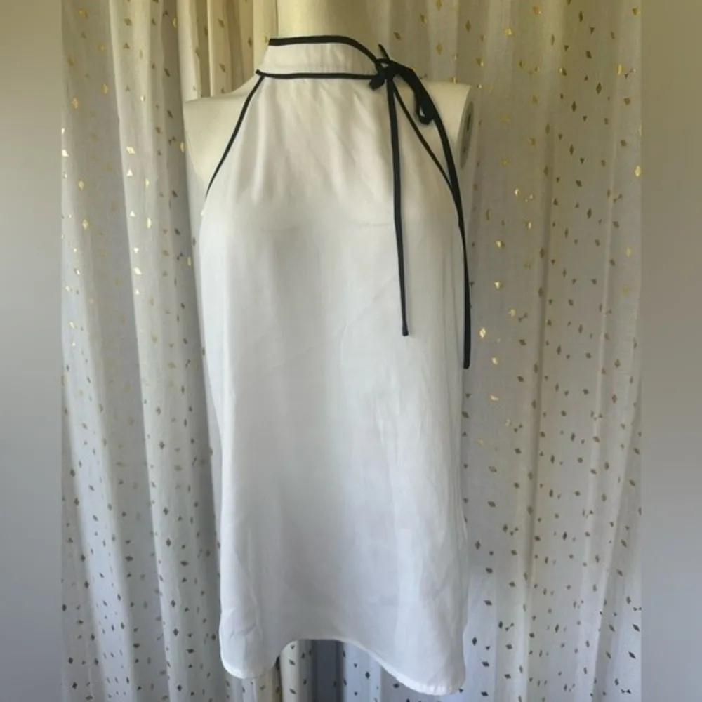 Calvin Klein Women's Bare Shoulder Blouse Top With High Neck Side Tie Style M - Image 2