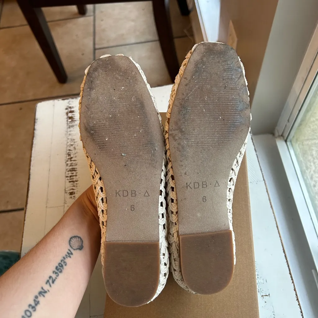 Kelsi Dagger Brooklyn Frankie Ballet crochet Flat in cream - Image 10