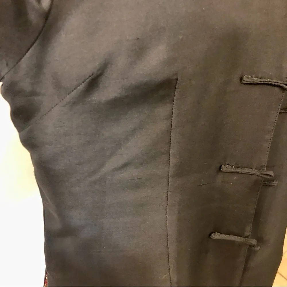 Asian Style Reversible Satin Tang Suit Jacket Red Size undefined - Image 7