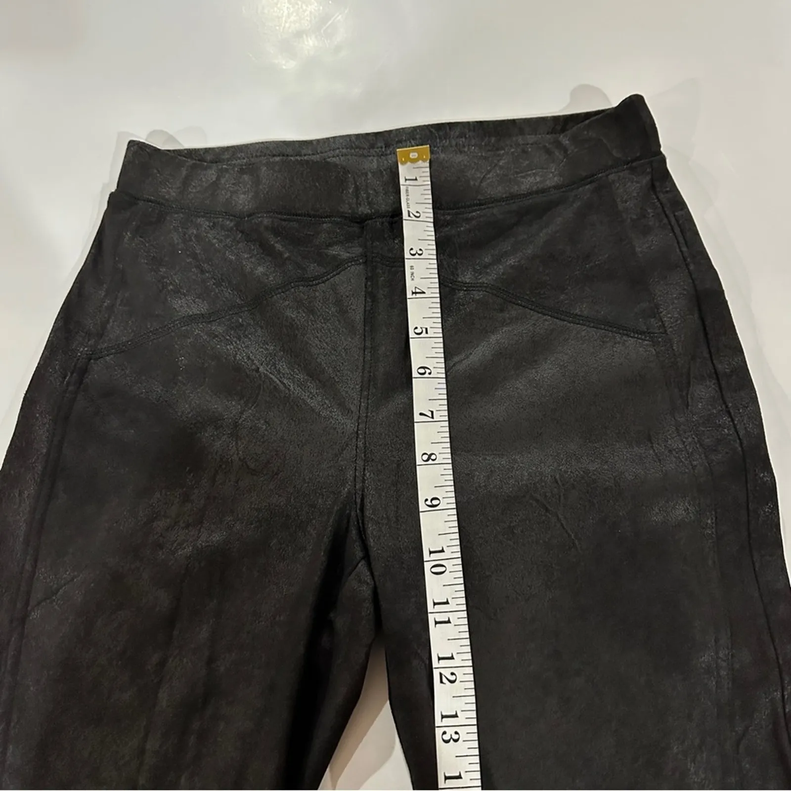 Free People Black Midnight Vegan Suede Skinny Pants Size‎ XS - Image 11