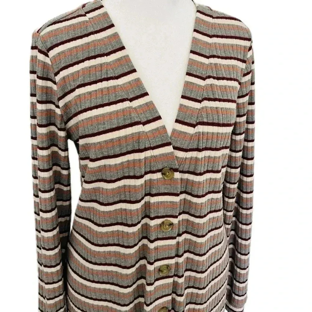 Loft striped button down shirt dress - size small - Image 5