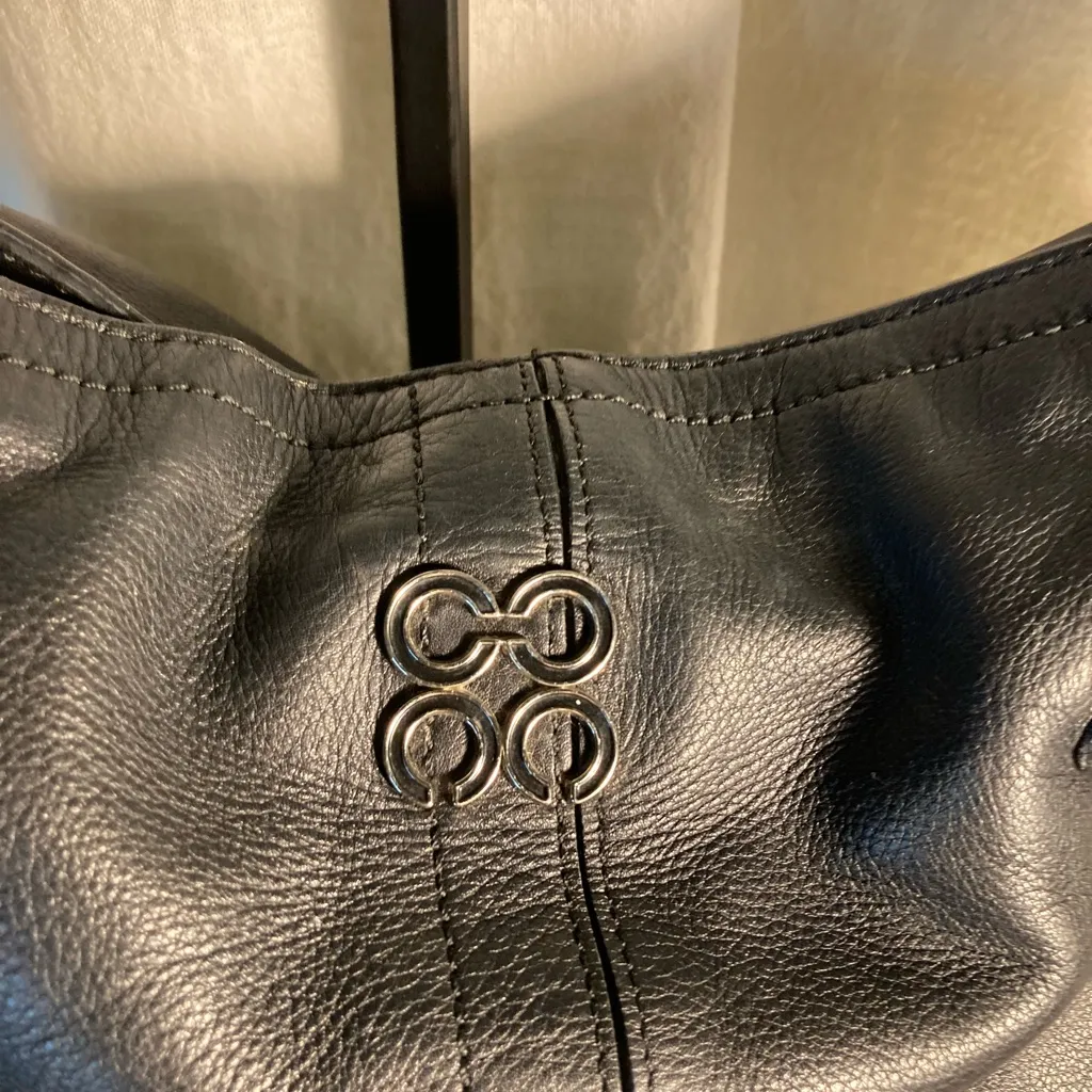 Coach Collette  black Leather Hobo Bag purse - Image 5
