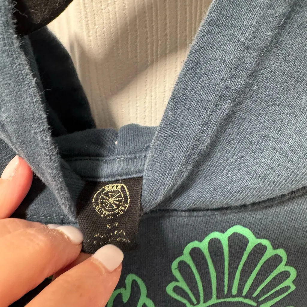 Source Unknown Blue Hoodie with Pink and Green Accents - Image 3