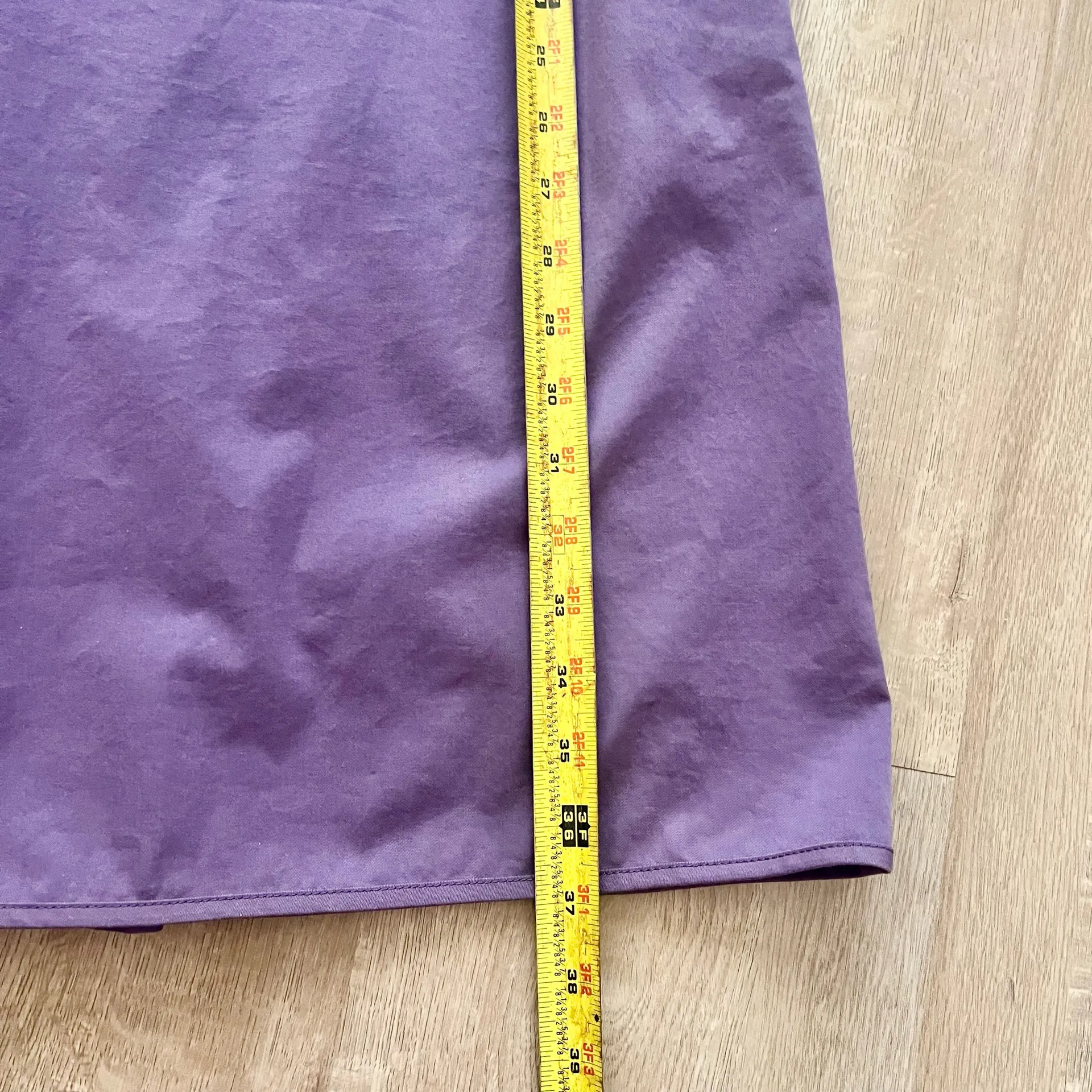 S Max Mara Sleeveless Purple Cotton Shift Midi Dress Size 8 - Image 5