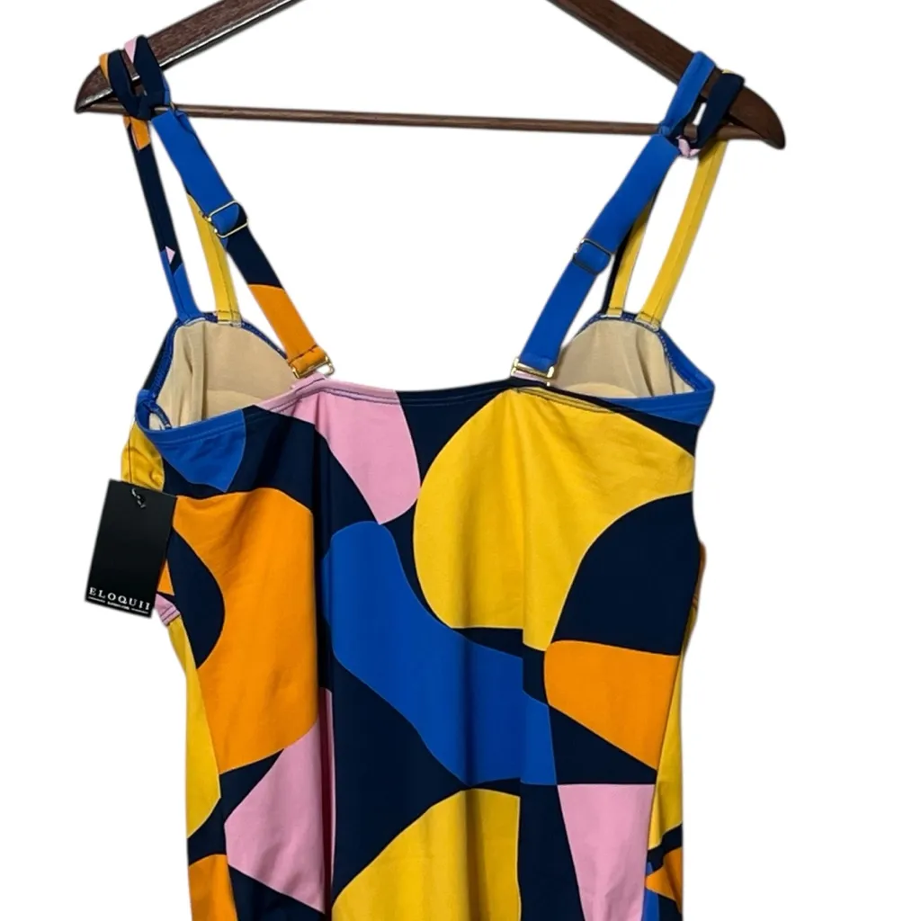 Eloquii NWT Hardware Swimsuit Women’s Size 16 One Piece Colorful Cutout Swim - Image 6