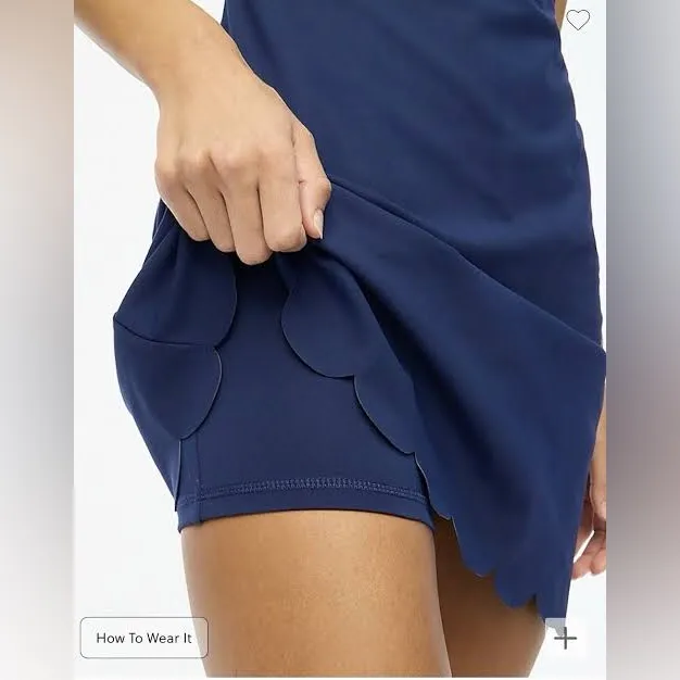 J. Crew - Navy Scalloped Active Dress - Perfect Condition! - Image 2