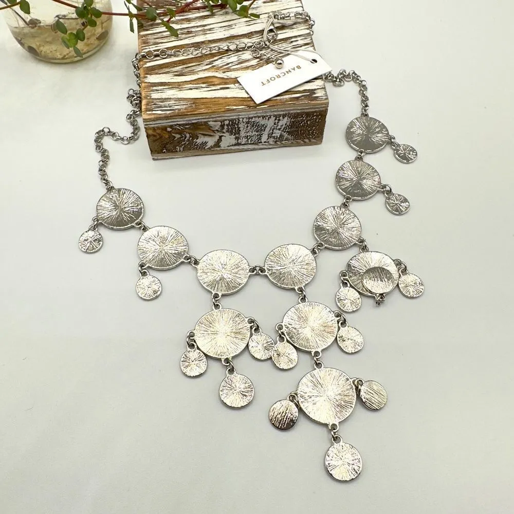 Bancroft Leighton Silver Medal Bauble Statement Necklace Silver - Image 2
