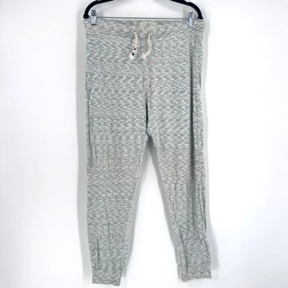 Anthropologie Sol Angeles Women's Textured Joggers Pants‎ Blue White Size XL - Image 4