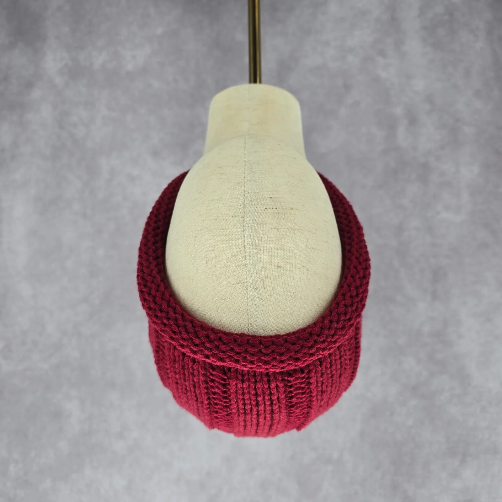 C.C Exclusives‎ Red Crochet Knit Bucket Cap Hat Fun VTG Y2K Funky Beanie - Image 2