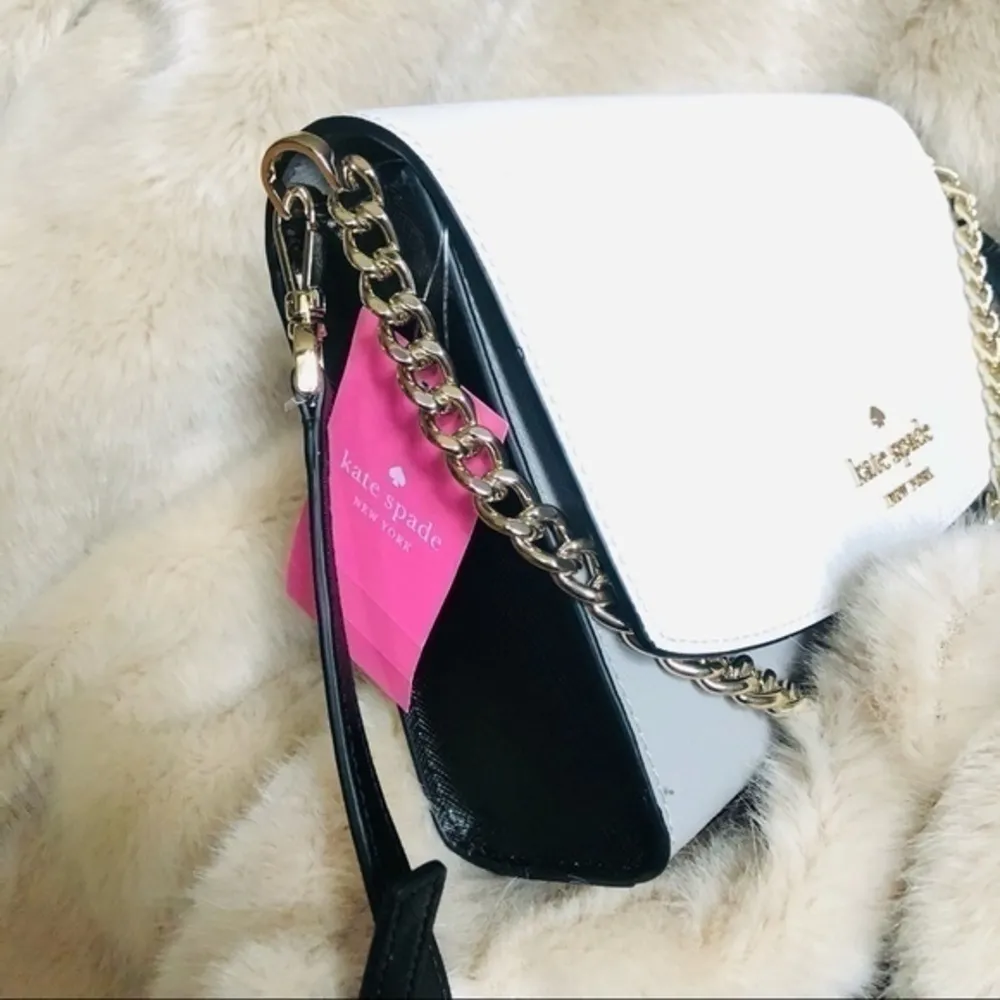 Kate Spade White Saffiano Crossbody Bag • Chain Strap • NWT - Image 3