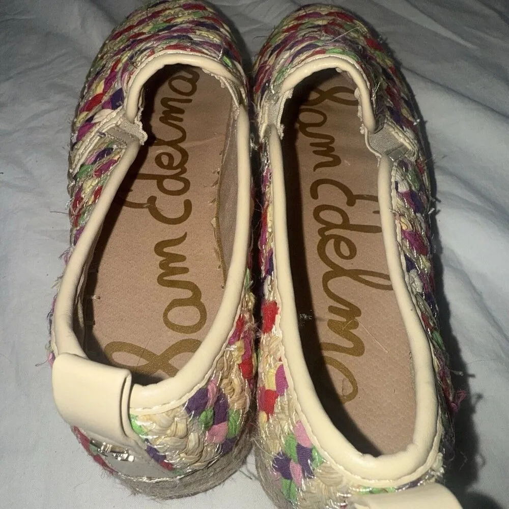 Sam Edelman Carrin Espadrille Platform Shoes Womens Size 8 Slip On Multicolor - Image 6