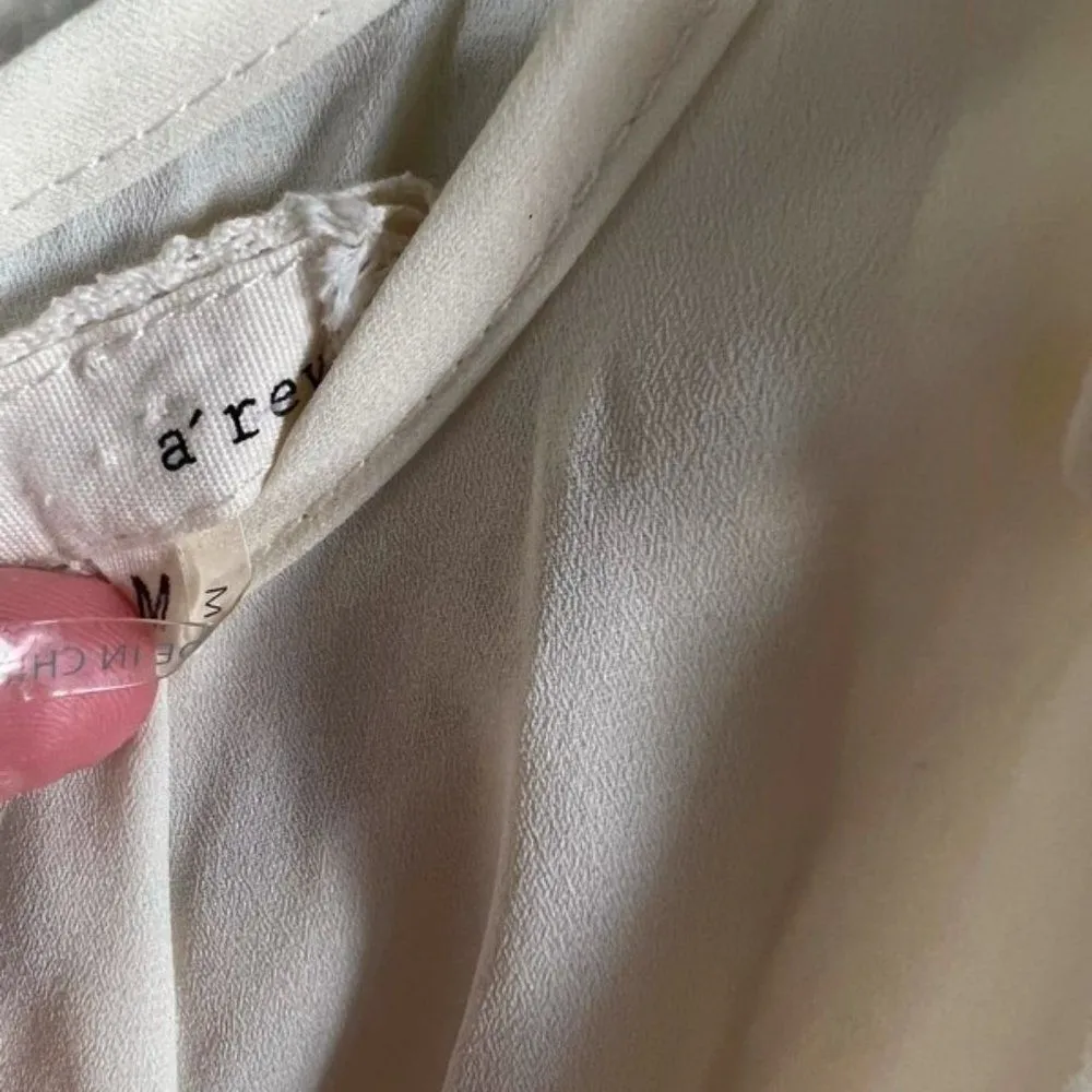 A'reve size medium ivory and yellow dress Yellow - Image 5