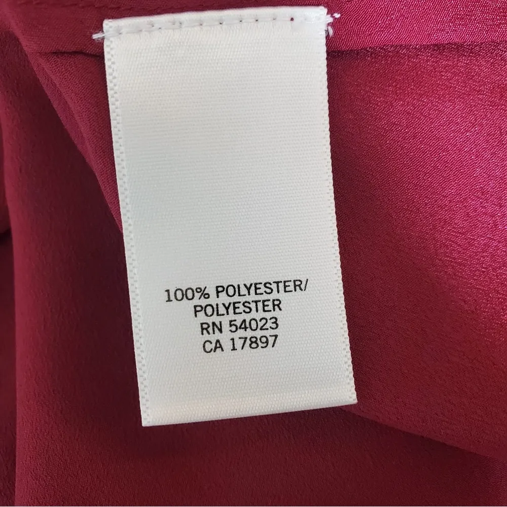 Banana Republic Women's Burnt Orange Collared Front Tie Sleeveless Blouse SizePL - Image 5