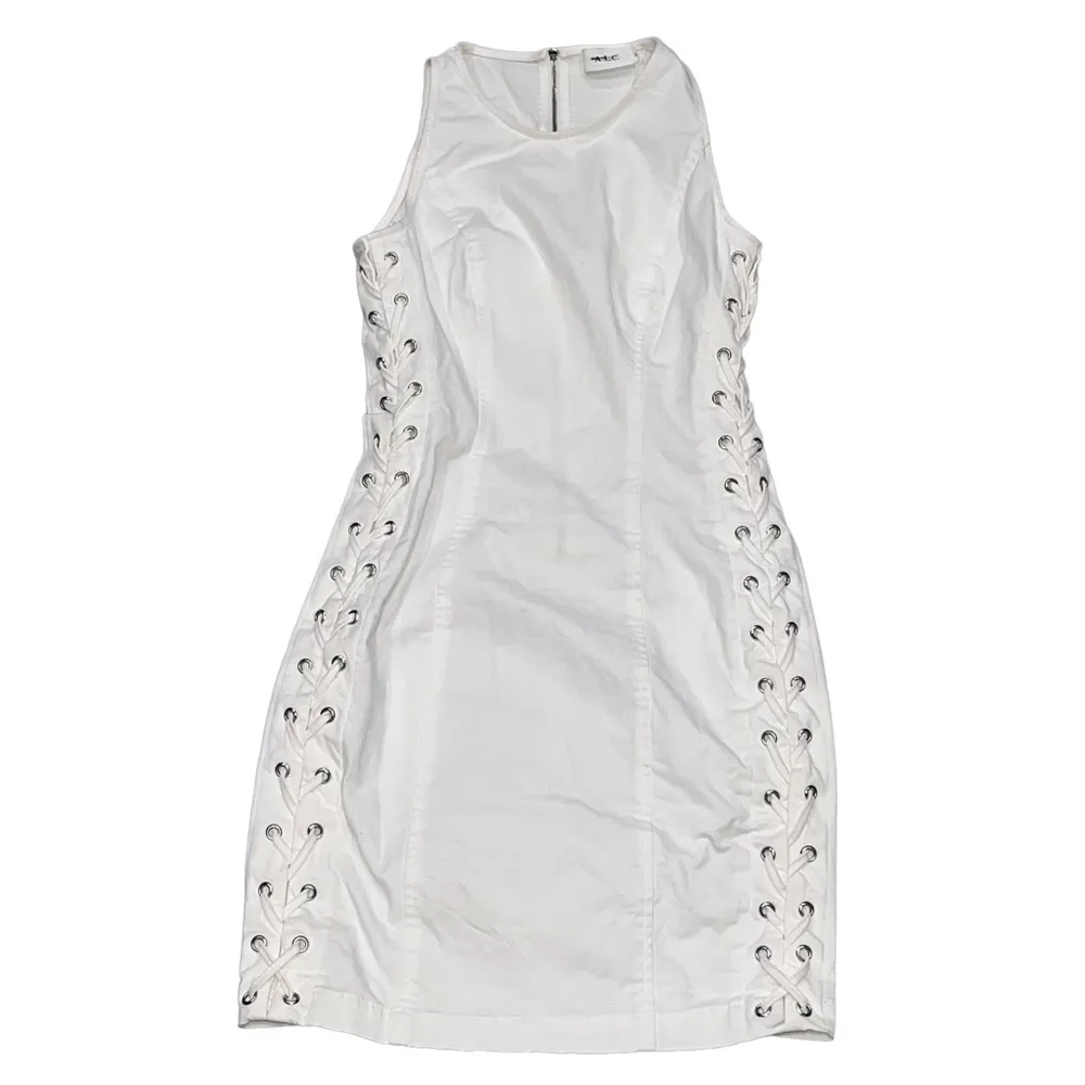 A.L.C. White Valeria Lace Up Sleeveless Dress - Image 5