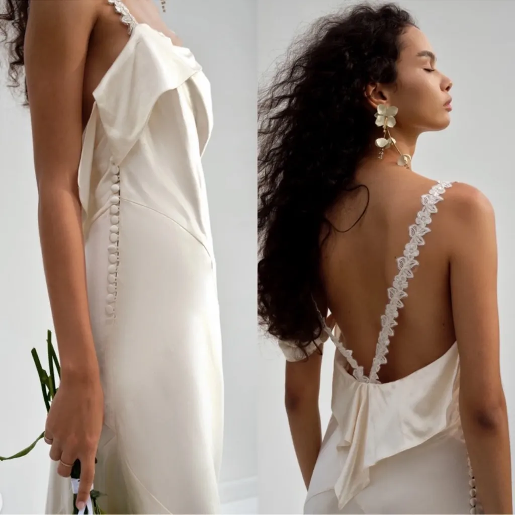 For Love & Lemons Pearl Bridal Dress in Ivory - Image 5