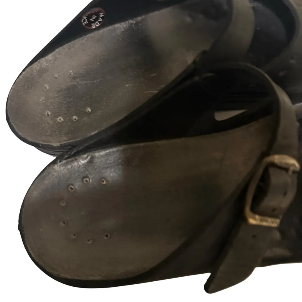 Mephisto Sandals Womens Black Leather Nubuck Wedge Comfort Mary Jane Shoes 39 Size 9 - Image 4