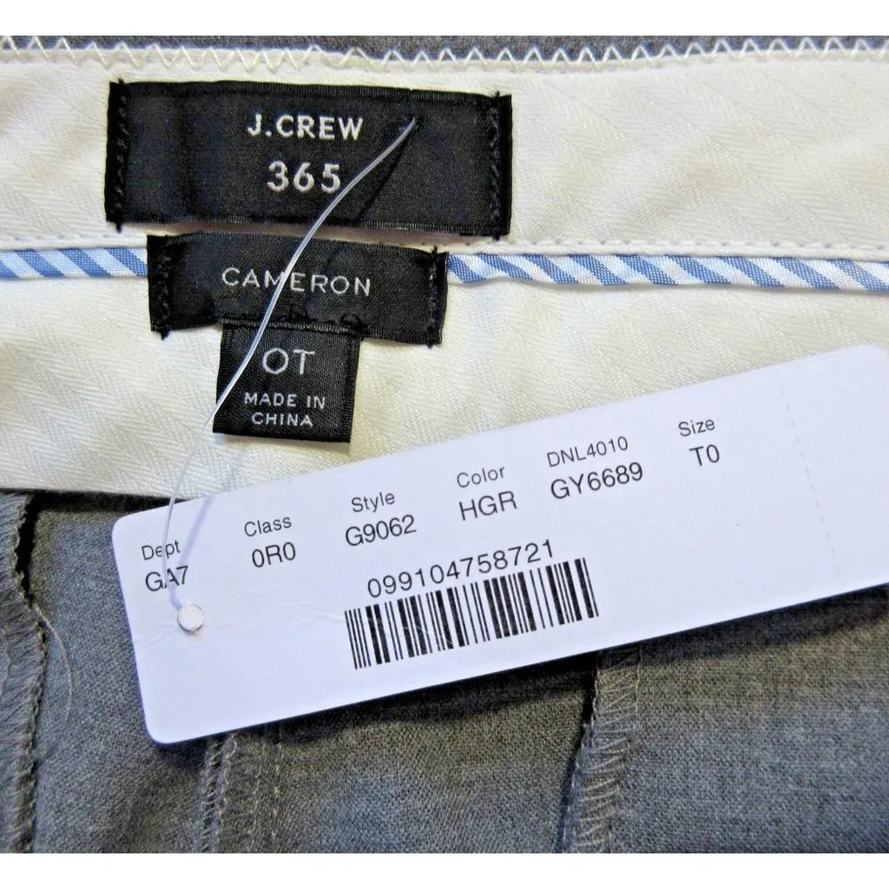 NWT J.Crew 365 Slim Crop Cameron in Heather Graphite Four Season Stretch Pant 0T - Image 4