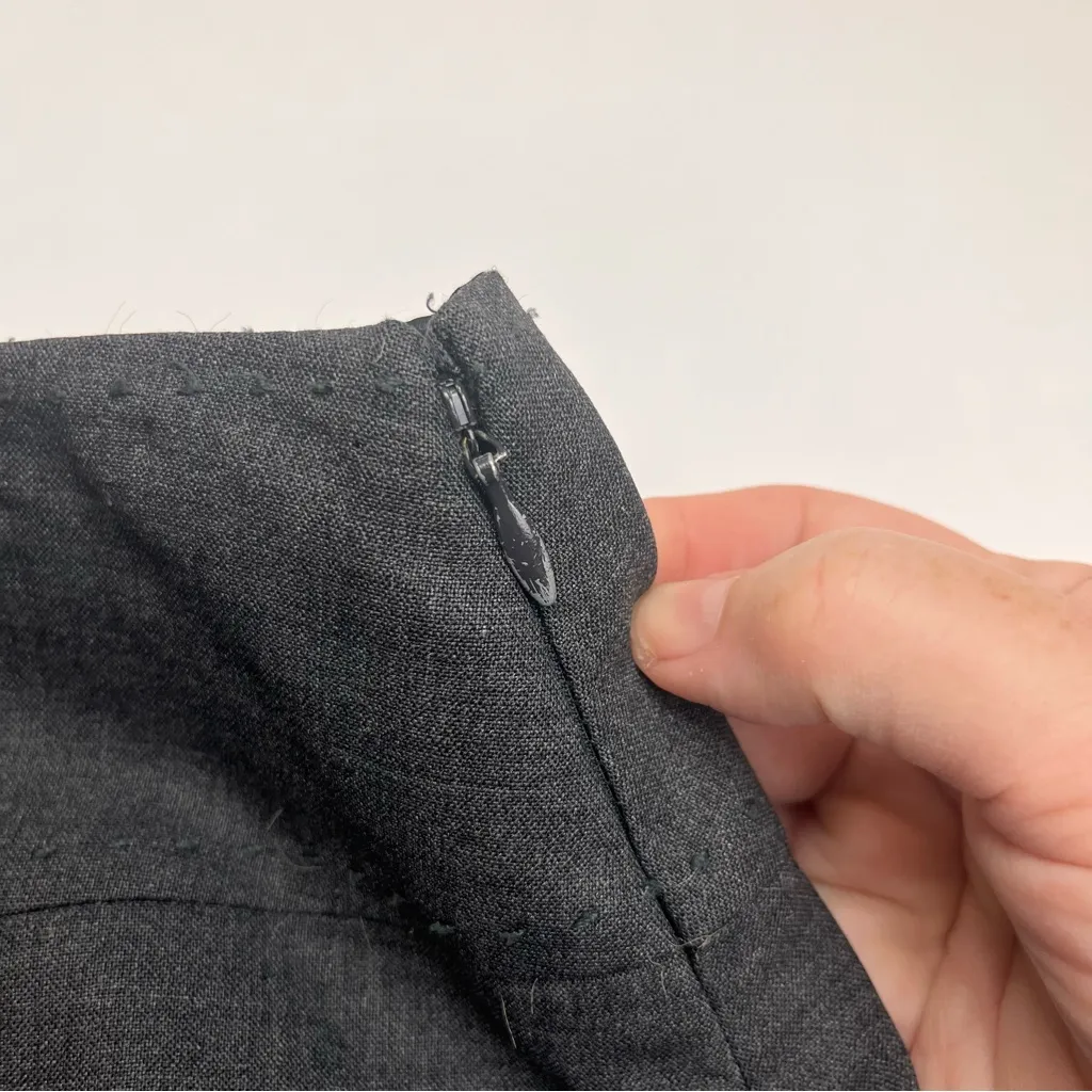 Elie Tahari Womens Size 2 Grey Gray Wool Blend Skirt Preppy Office Professional - Image 7