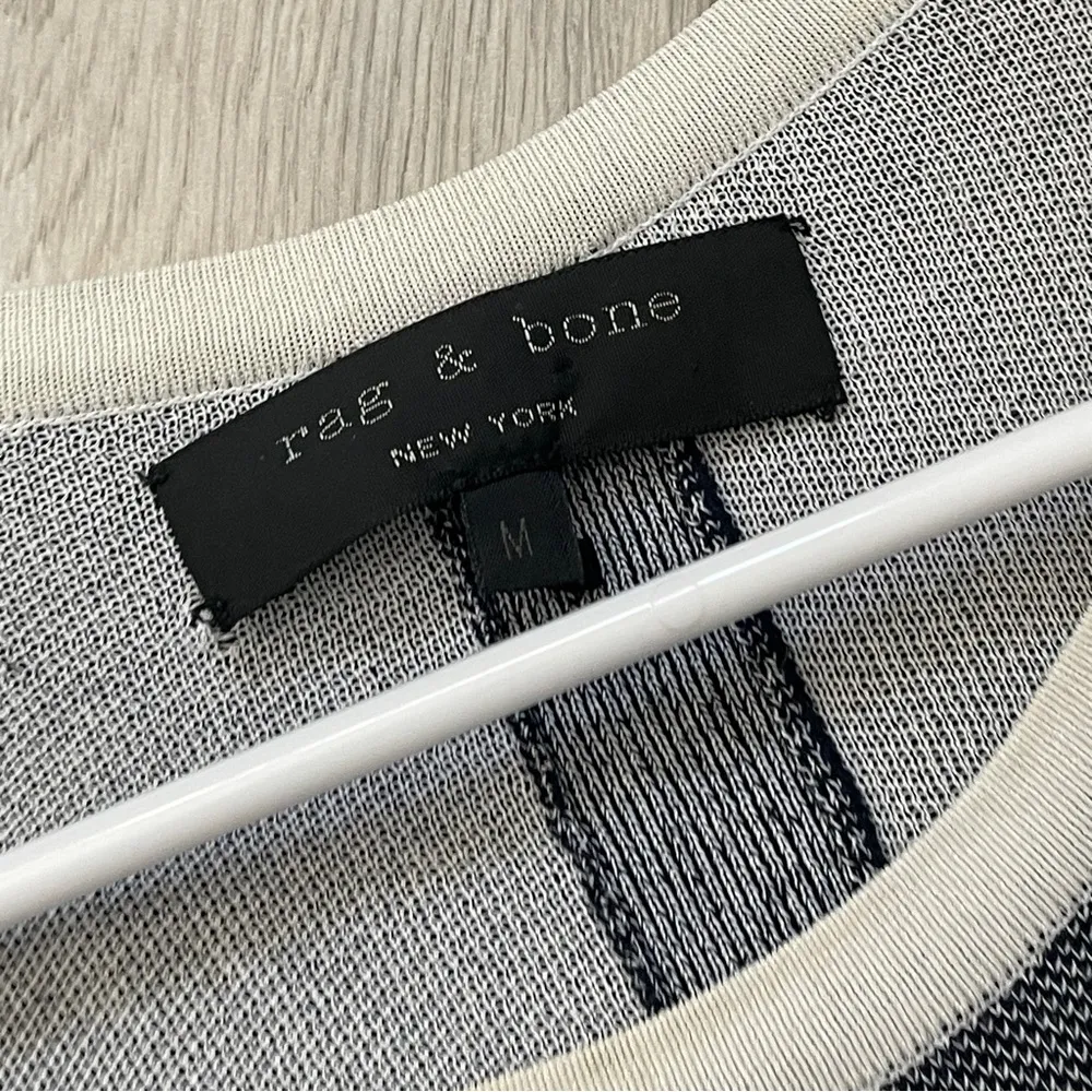 Rag & Bone Sweater letter r womens Heather Blue (medium) classic minimalist chic - Image 2