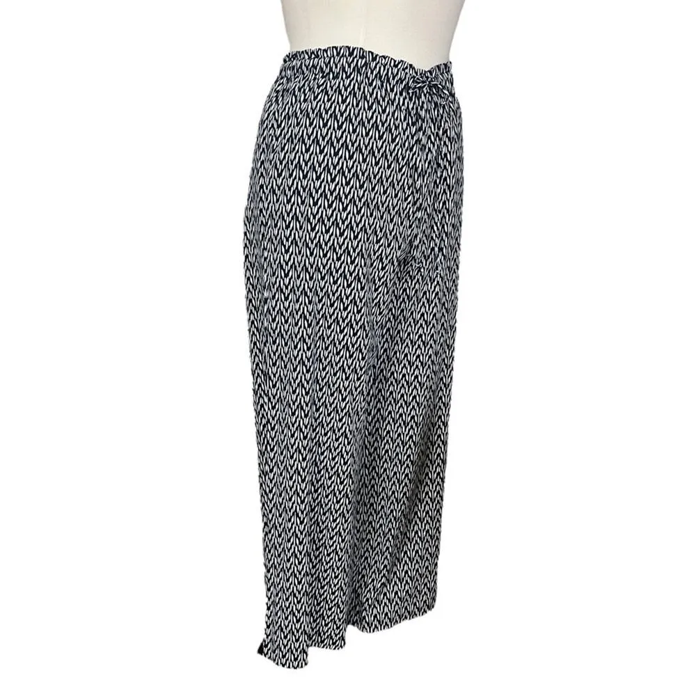 Christopher & Banks New Wide Leg Pant High Rise Drawstring Chevron Women Size XL - Image 5