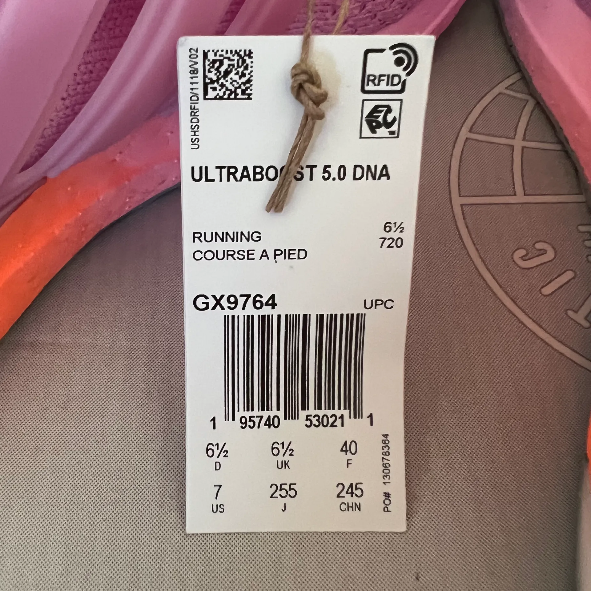 Adidas NIB  Ultraboost 5.0 DNA J Bliss Lilac Orange Gradient - Image 9