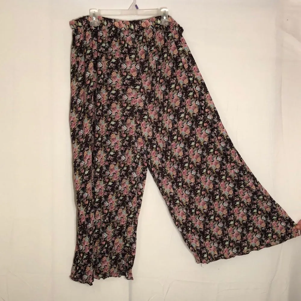 Vintage Semi Sheer Wide Leg Floral Palazzo Pants XXL? - Image 3