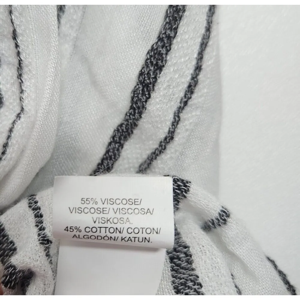 Lucky Brand Size Small Cotton Striped Button Down Long Sleeve Shirt Tab Sleeves - Image 8