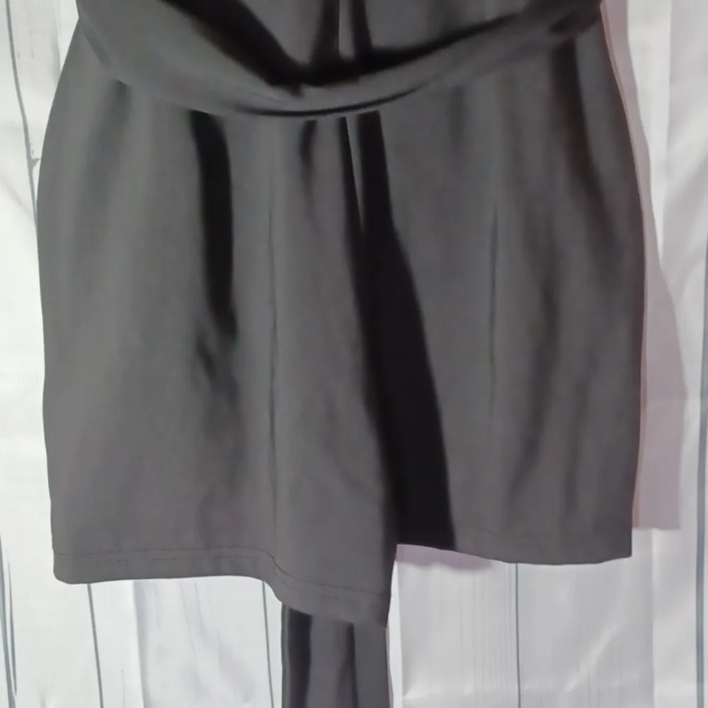 Strapless bodycon romper with pockets Black Size M - Image 8