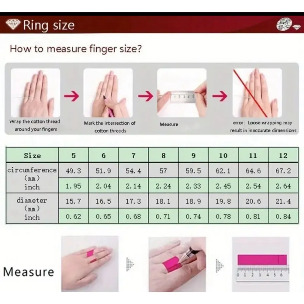 Shiny Zirconia Inlaid Ring Exquisite Flower Design Finger Ring Boho retro size 5 Pink - Image 2