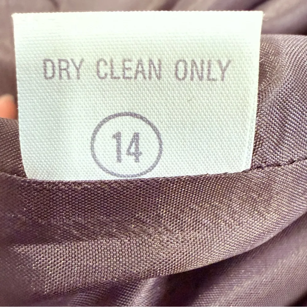 Vintage Y2K Georgiou Studio Skirt Suit Brown Windowpane Blazer Office Size 14,10 - Image 12