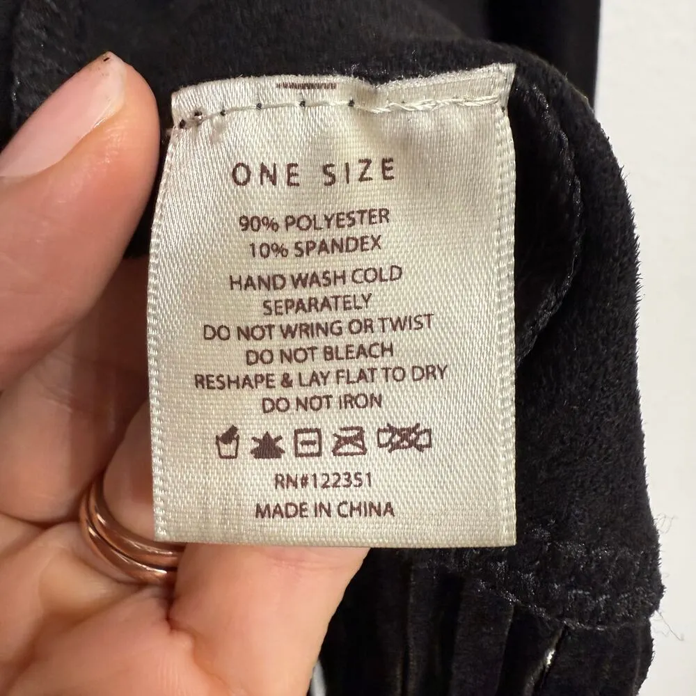 Anthropologie Do Everything In Love Black Faux Suede Vest Sz O/S NWT - Image 6