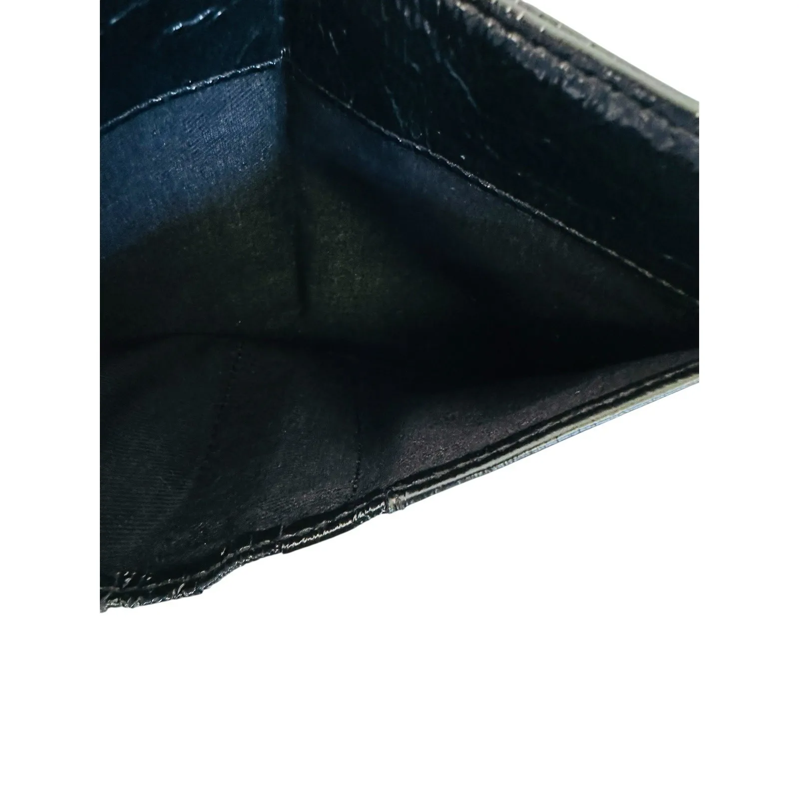 See By Chloe Black Leather Zip Around Compact Wallet 6 Card Holder Snap Closure - Image 7