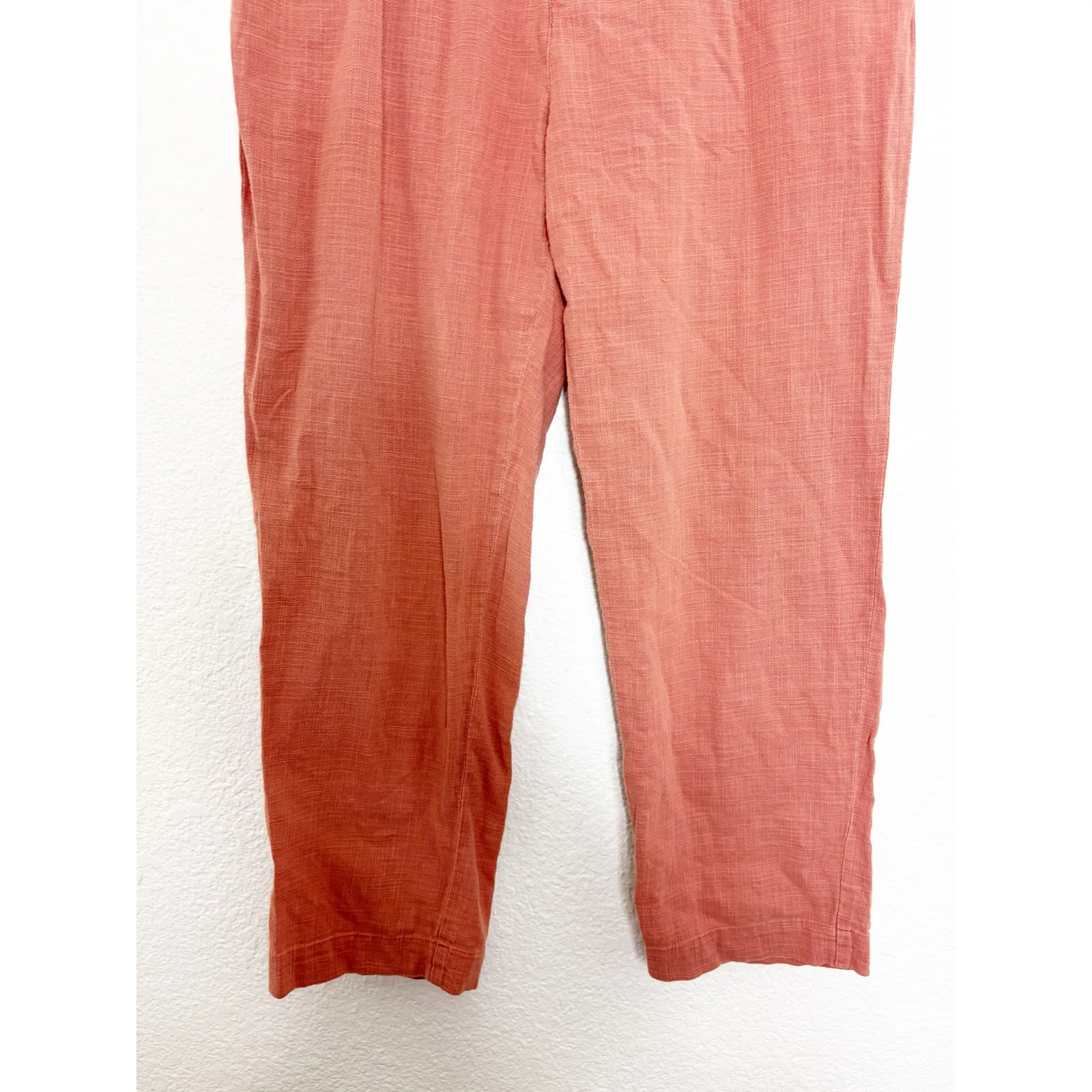 Marine Layer Elle Relaxed Crop Pants Size Medium Rust Orange Preppy Minimalist - Image 10