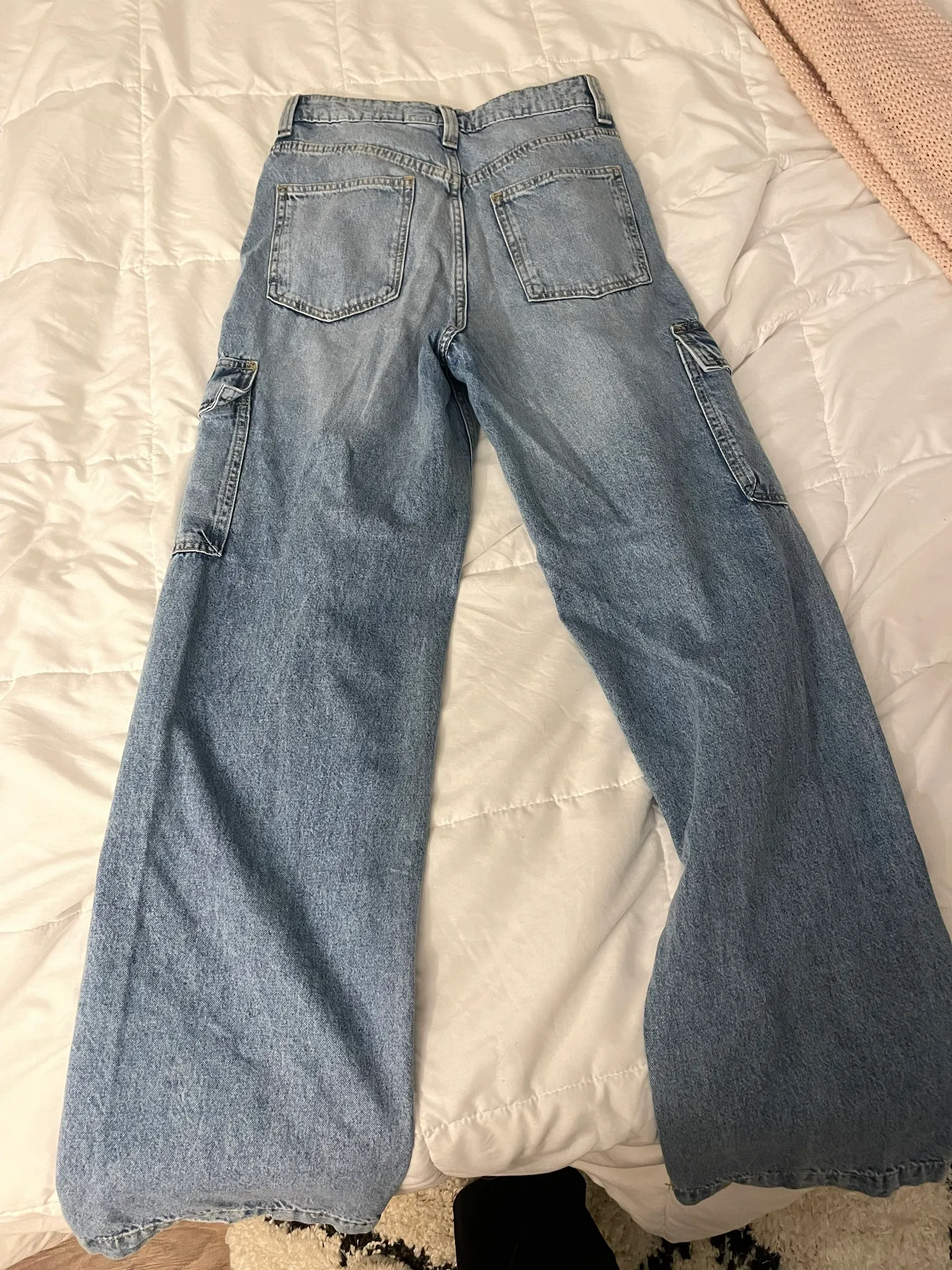 straight Baggy Cargo Denim Jeans - Image 3