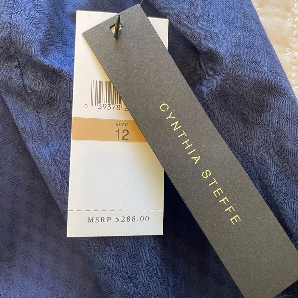 Cynthia Steffe Embellished Beaded Tierred Midi Dress Pleated Sleeveless. Size 12 - Image 5